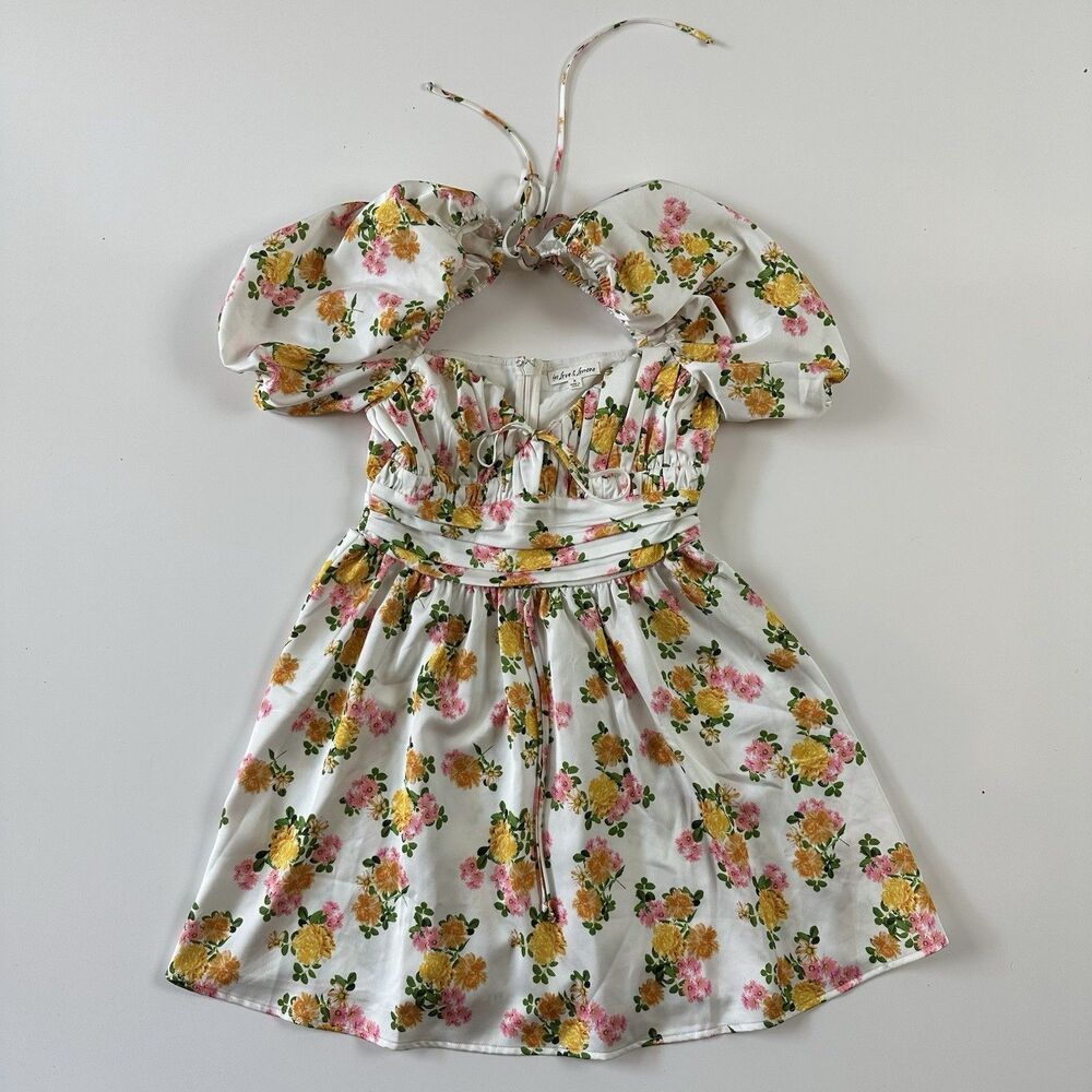 For Love and Lemons Emma Mini Dress Marigold Size S
